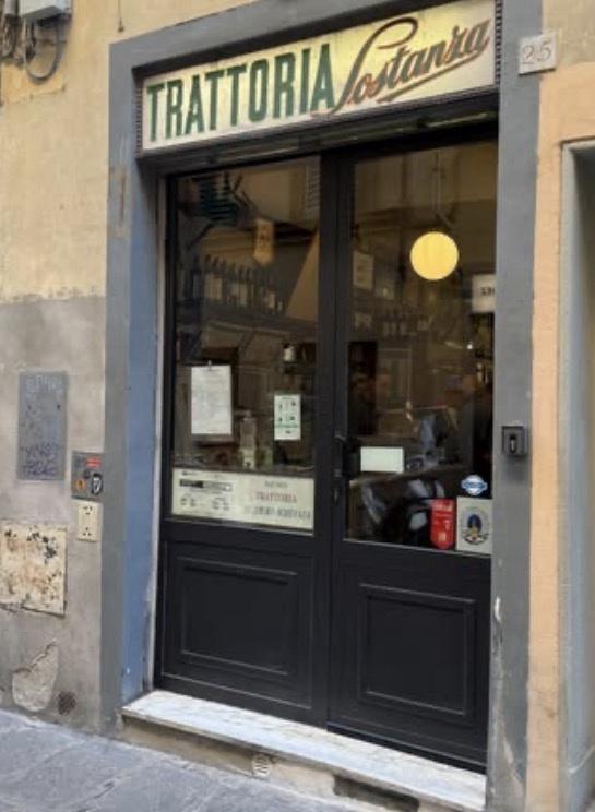 No. 25 Via del Porcellana, the sign unchanged